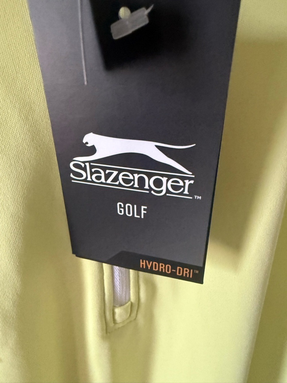 Slazenger NWT  Golf Sleeveless Polo - Lime Yellow dry fit - Picture 3 of 5